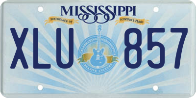 MS license plate XLU857