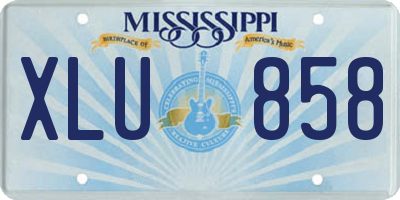 MS license plate XLU858
