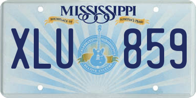 MS license plate XLU859
