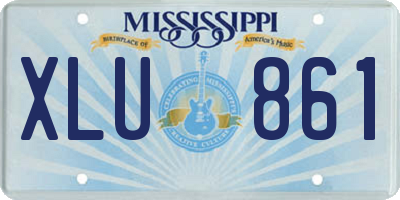 MS license plate XLU861