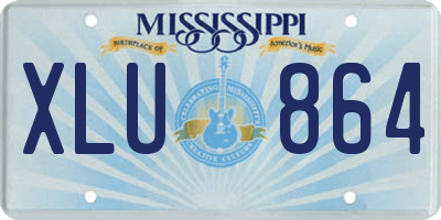 MS license plate XLU864