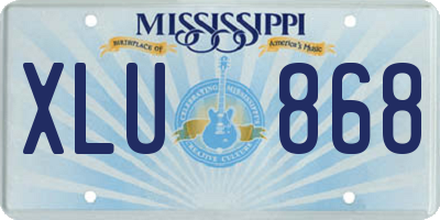 MS license plate XLU868