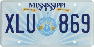 MS license plate XLU869