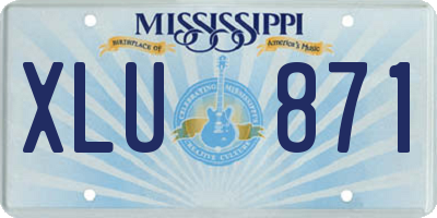 MS license plate XLU871