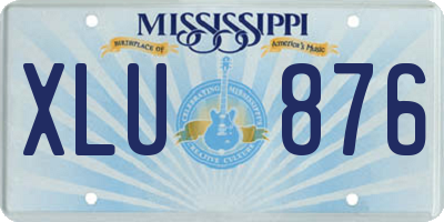 MS license plate XLU876