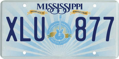 MS license plate XLU877