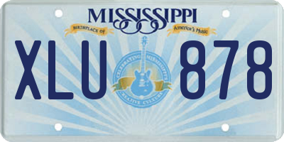 MS license plate XLU878