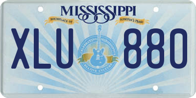 MS license plate XLU880
