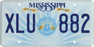 MS license plate XLU882