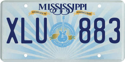 MS license plate XLU883