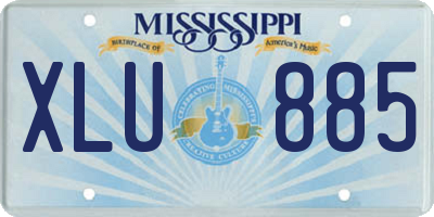 MS license plate XLU885