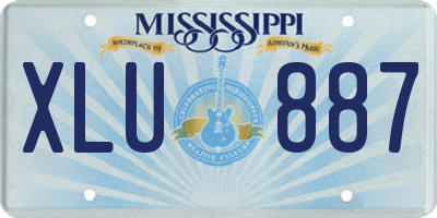 MS license plate XLU887