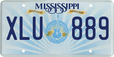 MS license plate XLU889