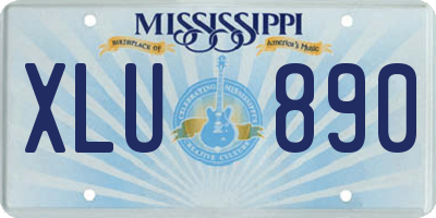 MS license plate XLU890