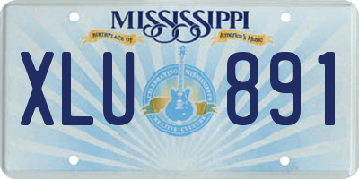 MS license plate XLU891