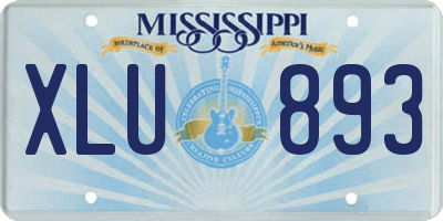 MS license plate XLU893