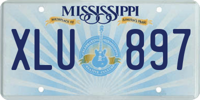 MS license plate XLU897