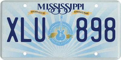 MS license plate XLU898