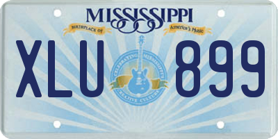 MS license plate XLU899