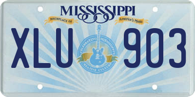 MS license plate XLU903