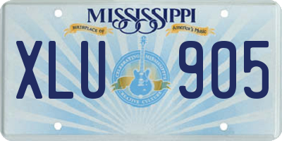 MS license plate XLU905