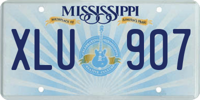 MS license plate XLU907