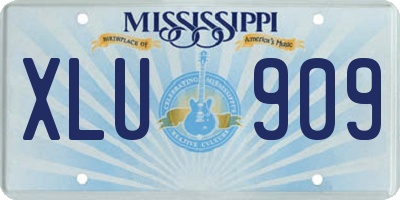MS license plate XLU909