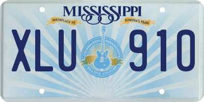 MS license plate XLU910