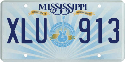 MS license plate XLU913