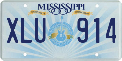 MS license plate XLU914