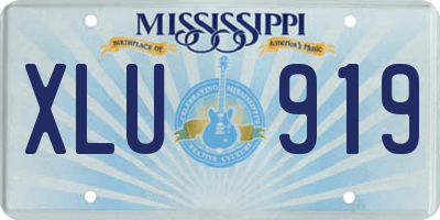 MS license plate XLU919