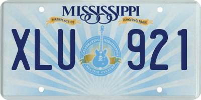 MS license plate XLU921