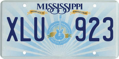 MS license plate XLU923