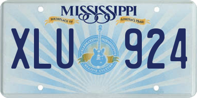 MS license plate XLU924