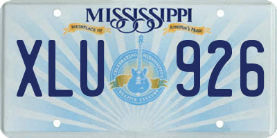 MS license plate XLU926
