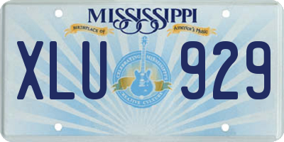 MS license plate XLU929