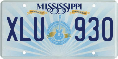 MS license plate XLU930