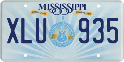 MS license plate XLU935