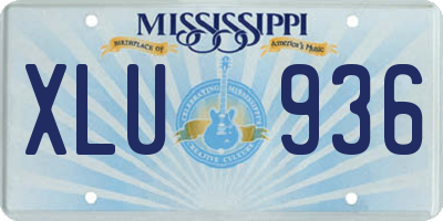 MS license plate XLU936