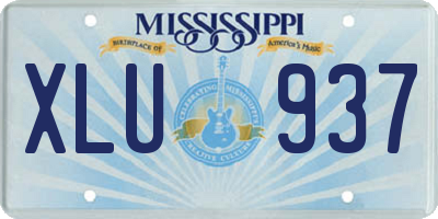 MS license plate XLU937