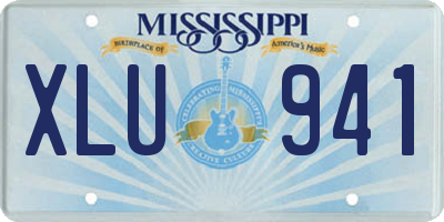 MS license plate XLU941