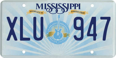 MS license plate XLU947