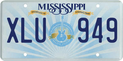 MS license plate XLU949