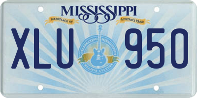 MS license plate XLU950