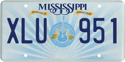 MS license plate XLU951