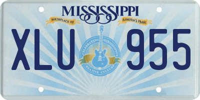 MS license plate XLU955