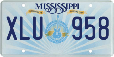 MS license plate XLU958