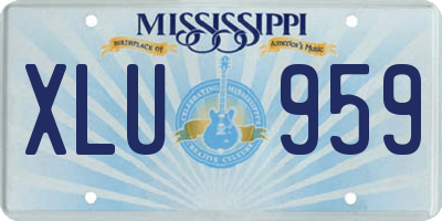 MS license plate XLU959