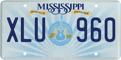 MS license plate XLU960
