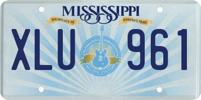 MS license plate XLU961